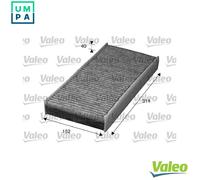 Valeo Cabin Air Filter ESSENTIAL 715570 Particle (Pollen) Filter Protection against pollen, dust and bacteria