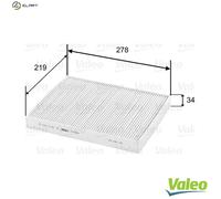 Valeo Cabin Filter 715581 - PC/Particle - for Audi, Opel, VW (Q7, Amarok, Touareg, Multivan V/T6)