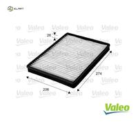 Filter, interior air for CHEVROLET HOLDEN OPEL VALEO 715654