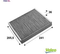 Valeo Cabin Air Filter Protect for Cars 715659 - Active Carbon