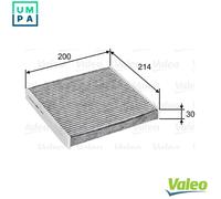 VALEO Pollen filter 715747 Activated Carbon Filter 213 200 30 CLIMFILTER PROTECT FORD: Transit Mk6 Van, Transit Mk6 Minibus, Transit Mk6 Tourneo