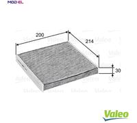 VALEO Pollen filter 715747 Activated Carbon Filter 213 200 30 CLIMFILTER PROTECT FORD: Transit Mk6 Van, Transit Mk6 Minibus, Transit Mk6 Tourneo