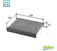 VALEO 715820 Filter, interior air PROTECT Pollen filter with activated carbon Protection against pollen, dust, bacteria, gases and bad odors