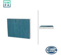 Fits HELLA 8ZC 366 122-691 cabin carbon filter. antibacterial. PORSCHE, VW