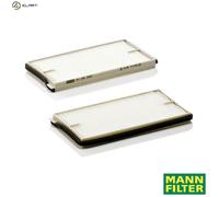 Mann Filter Cabin Air Filter CU 22 002-2, Particulate behind glove compartment, Set of 2