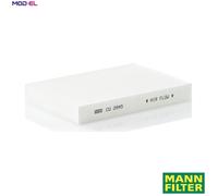 MANN-FILTER Cabin Air Filter CU 2945, Paper, Flat, 23.0 x 15.8 x 3.0 cm, 0.04 kg, For Renault Clio II