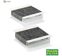 MANN-FILTER CUK 1820-2 Cabin Air Filter - Pollen Filter with Activated Carbon - (set of 2) for Cars + Transporters