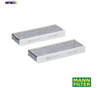 MANN-FILTER CUK 26 014-2 Cabin Air Filter - Pollen Filter with Activated Carbon - (set of 2) for Cars + Transporters