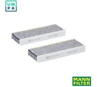 MANN-FILTER CUK 26 014-2 Cabin Air Filter - Pollen Filter with Activated Carbon - (set of 2) for Cars + Transporters