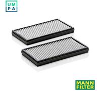 MANN-FILTER CUK 3124-2 Cabin Air Filter - Pollen Filter with Activated Carbon - (set of 2) for Cars + Transporters