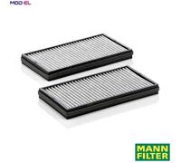 MANN-FILTER CUK 3124-2 Cabin Air Filter - Pollen Filter with Activated Carbon - (set of 2) for Cars + Transporters