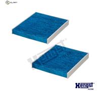 HENGST Cabin Air Filter Type E2978LB-2 Biofunctional Cabin Air Filter for Cars