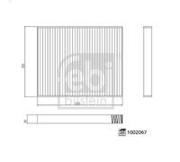 Filter, cabin air FEBI 1002067