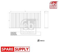 FILTER, CABIN AIR FOR LAND ROVER RANGE ROVER FEBI BILSTEIN 188432