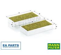 Filter, cabin air for MERCEDES-BENZ MANN-FILTER FP 26 028-2