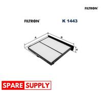 FILTER, CABIN AIR FOR SUBARU CROSSTREK IMPREZA FILTRON K 1443