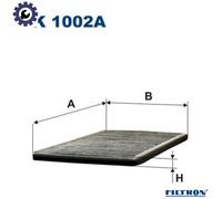 Cabin filter Activated Carbon Filter K 1002A FILTRON for OPEL CORSA B TIGRA