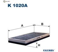 Filter, cabin ai FILTRON K 1020A for PEUGEOT 406 (8B) 2 1998-2001