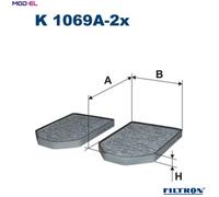 FILTER CABIN AIR K 1069A-2x FOR AUDI AKG/ABZ 4.2L 8cyl A8
