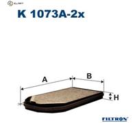 FILTER CABIN AIR K 1073A-2x FOR ALPINA BMW M73 B54 6.0L M70 B57 5.6L 12cyl B12