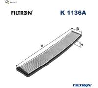 FILTER CABIN AIR K 1136A FOR BMW X3/SAV/E83 M43B19 1.9L N46B20A/B/C N42B20 2.0L