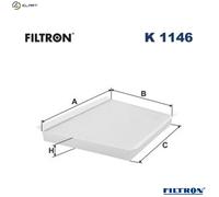 FILTER CABIN AIR K 1146 FOR MERCEDES-BENZ M272.944/943 3.0L M272.985/972 3.5L