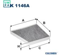 Filtron Cabin Air Filter K 1146A – for Mercedes‑Benz CLS (C219), W211/S211, VF211 – M272 3.0/3.5L