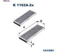 FILTRON K 1162A-2x Filter, interior air for ,AUDI,LAMBORGHINI,VW