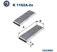 FILTER CABIN AIR K 1162A-2x FOR VW AUDI A6/S6/Allroad R8/Spyder LAMBORGHINI