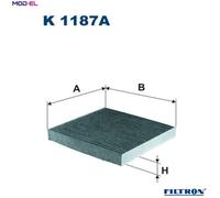 FILTER CABIN AIR K 1187A FOR HONDA LEGEND/IV PILOT/SUV/MR-V CR-V/III/Mk CIVIC