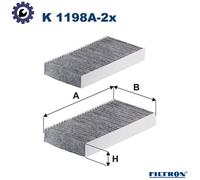 FILTER CABIN AIR K 1198A-2x FOR HONDA FR-V CR-V/II CIVIC/VIII/Hatchback 1.4L