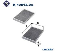 FILTER CABIN AIR K 1201A-2x FOR MERCEDES-BENZ OM 651.961 2.1L 4cyl S-CLASS 3.0L
