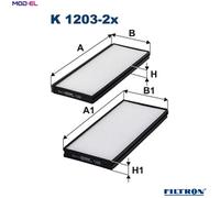 FILTER CABIN AIR K 1203-2x FOR KIA X-TREK/II/MPV CARENS/Mk TB/T8 1.8LG4GC 2.0L
