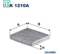 Cabin filter Activated Carbon Filter K 1210A FILTRON for TOYOTA LEXUS SUBARU