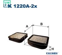 Cabin filter Activated Carbon Filter K 1220A-2x FILTRON for MERCEDES-BENZ
