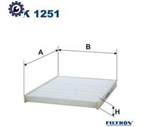 Filtron Cabin Air Filter K 1251 – Pollen Filter – Fits Ford B-MAX, EcoSport, Fiesta VI