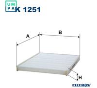 FILTER CABIN AIR K 1251 FOR FORD AUSTRALIA M1JE/M1JC 1.0L 3cyl ECOSPORT 1.6L