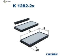 FILTER CABIN AIR K 1282-2x FOR KIA SEPHIA SHUMA/MENTOR/II SPECTRA T8 1.8L 4cyl
