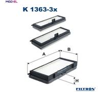 FILTER CABIN AIR K 1363-3x FOR FIAT RHW /RHK /RHM 2.0L 4cyl SCUDO Van