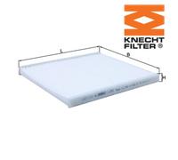 Filter, cabin air KNECHT LA 241 For FIAT, ABARTH, LANCIA, FORD