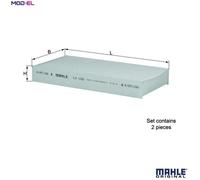 Cabin Filter LA122/S Mahle 08291S5A003 08292SCAE11 08R79S5A600 08R79S5AA00