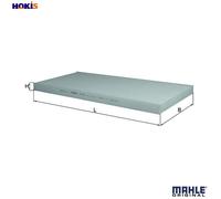 Mahle Pollen Air Filter for Cabin Filter LA170 Fits Iveco - Ford Stralis