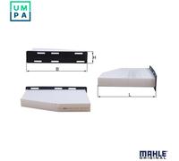 Mahle Original Pollen Filter LA 181 - Fits VW Golf, Audi, Seat - 1K0819422 1K0819644 1K0819644A