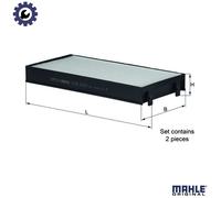 MAHLE ORIGINAL LA 221/S Pollen filter
