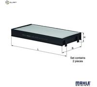 MAHLE ORIGINAL LA 221/S Pollen filter