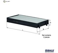 MAHLE ORIGINAL LA 221/S Pollen filter