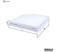 MAHLE LA 386 Interior Cabin Air Filter - Pollen Filter - Car