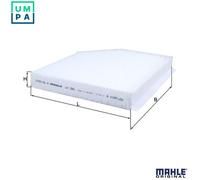 MAHLE LA 386 Interior Cabin Air Filter - Pollen Filter - Car