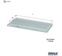 Pollen / Cabin Filter fits SSANGYONG TURISMO Mk2 2.2D 2015 on Mahle 6811021000