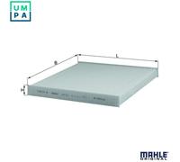 Pollen / Cabin Filter fits FIAT DUCATO 250 2.3D 2006 on Mahle 6001073266 Quality